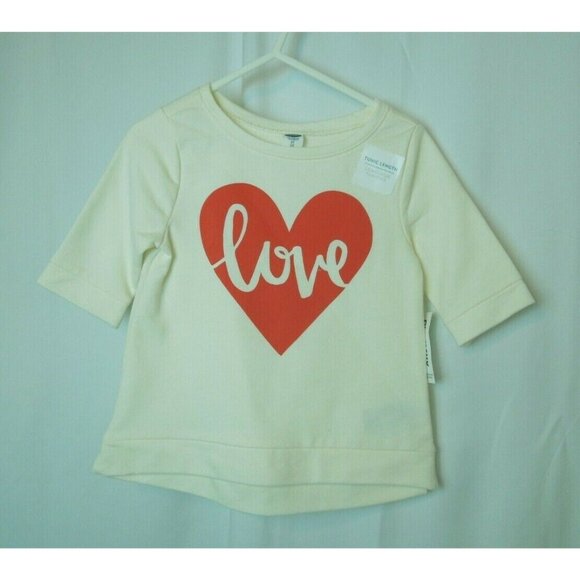 Toddler Girl Old Navy Heart LOVE Tunic Length Pullover Sweater Size 2T - Picture 1 of 5